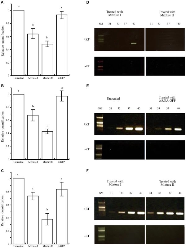 Silencing of <i>Varroa</i> gene expression following horizontal transfer of dsRNA from bee to <i>Varroa</i>.