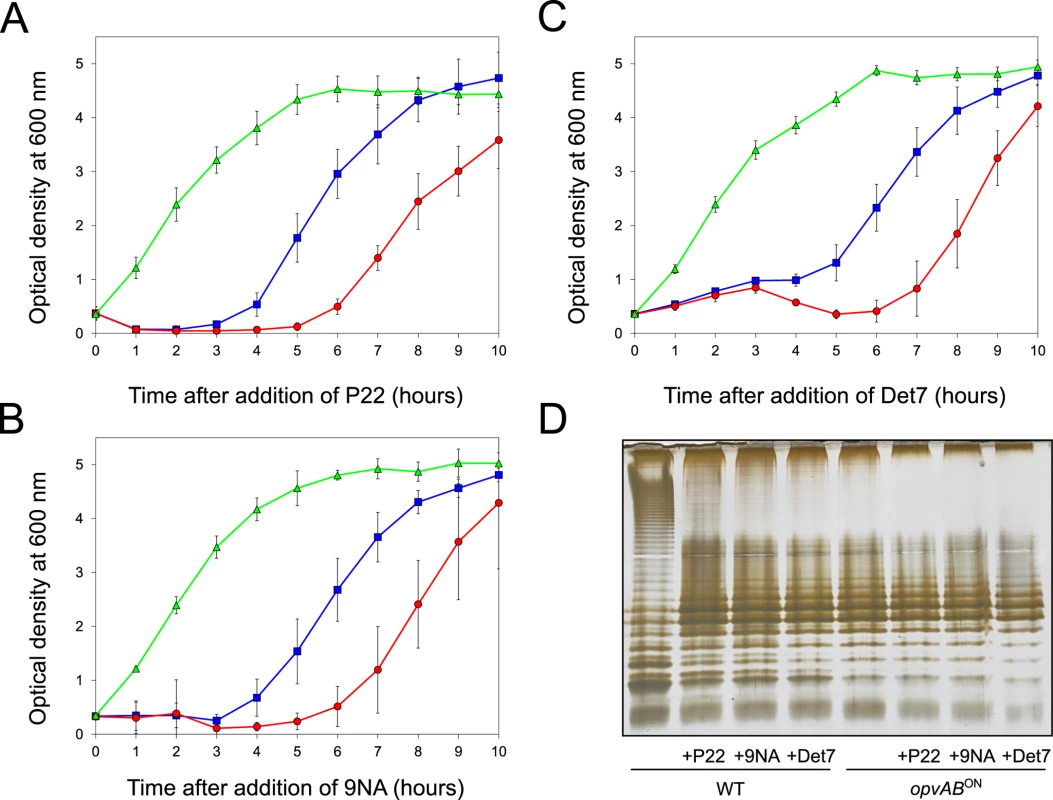 Effect of phage challenge on <i>S</i>. <i>enterica</i> growth and LPS structure.