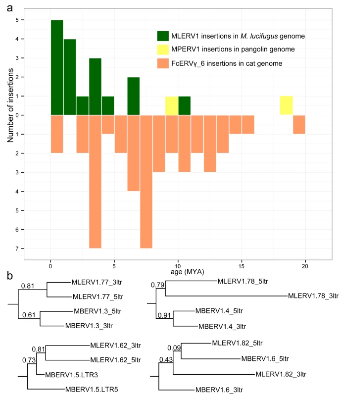 Dating individual proviral insertions based on LTR-LTR divergence.