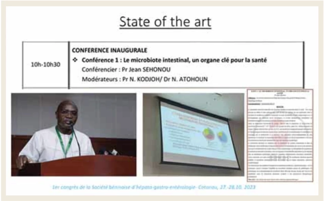 Prof. Jean Sehonou prezentující state of the art. // Fig. 3. Prof. Jean Sehonou presenting the state of the art.