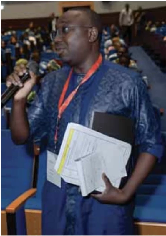MUDr. Vincent Zoundjiekpon během kongresu v Cotonou (Benin). // Fig. 2. Vincent Zoundjiekpon, MD, during the congress in Cotonou (Benin).
