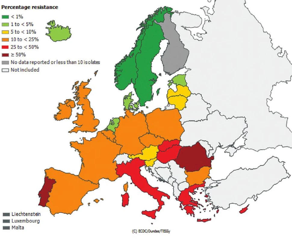 Výskyt methicilin rezistentních kmenů <i>Staphylococcus aureus</i> (MRSA) v hemokulturách v roce 2011