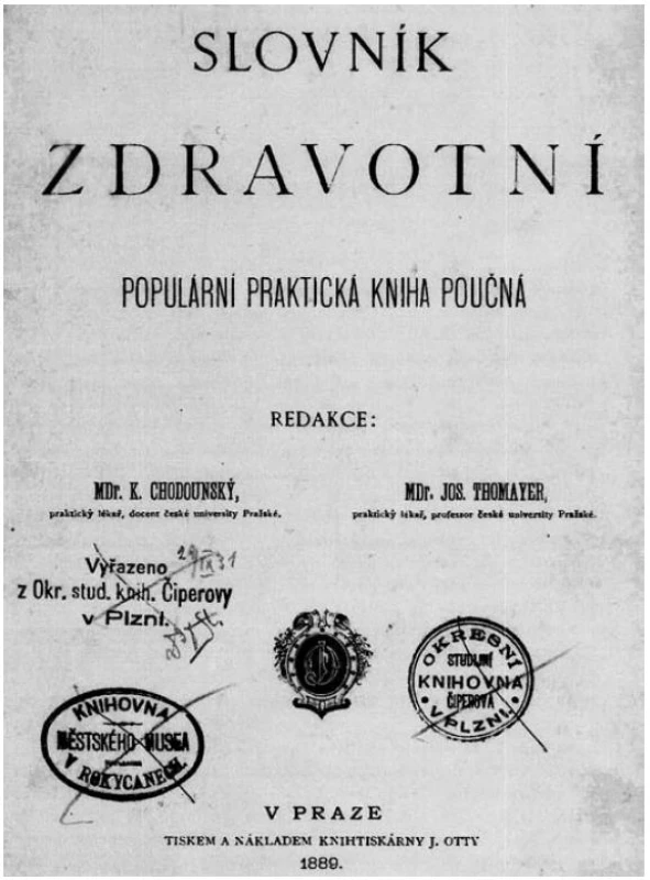 Slovník zdravotní – populární praktická kniha poučná