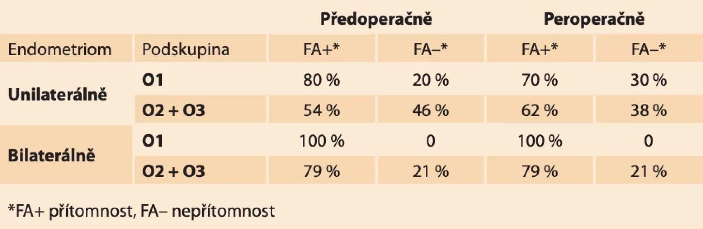 Hodnocení FA. // Evaluation FA.