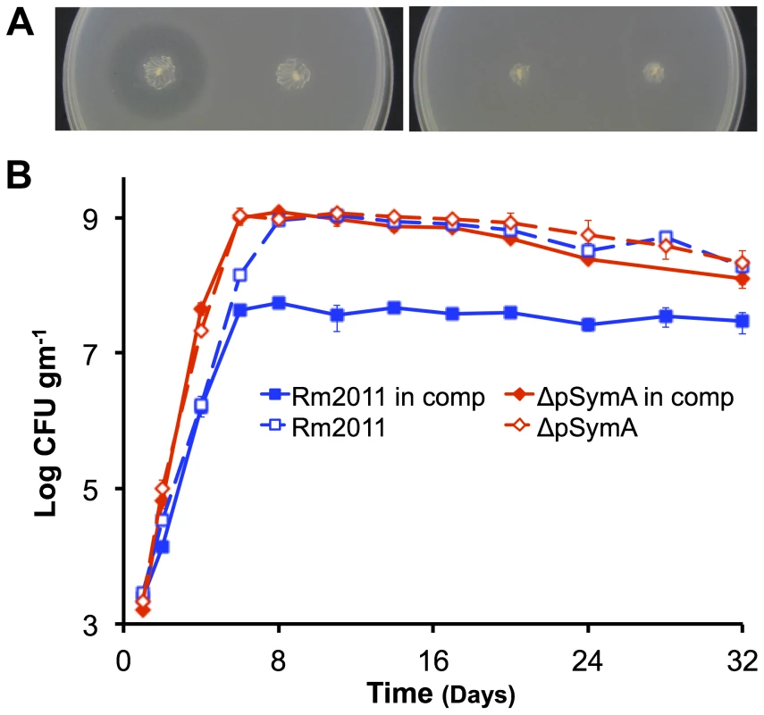 Environment specific growth inhibition by a pSymA-encoded siderophore.