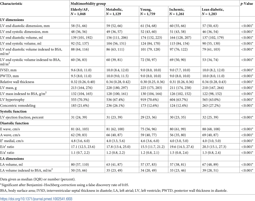 Echocardiographic characteristics.