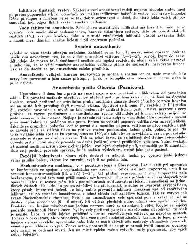 Stránka 9 z učebnice chirurgie z r. 1921