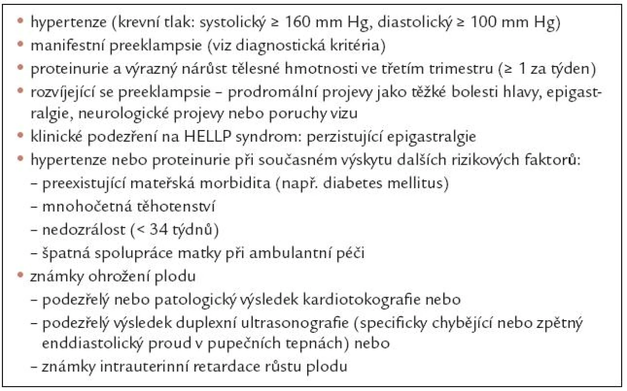Přístup k těhotným ženám s hypertenzí [11].