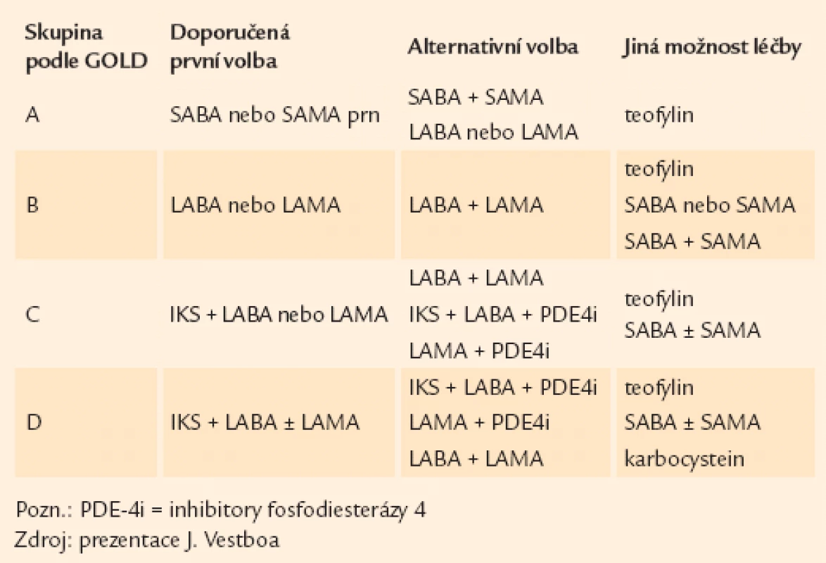 Farmakologické možnosti léčby stabilizované CHOPN.