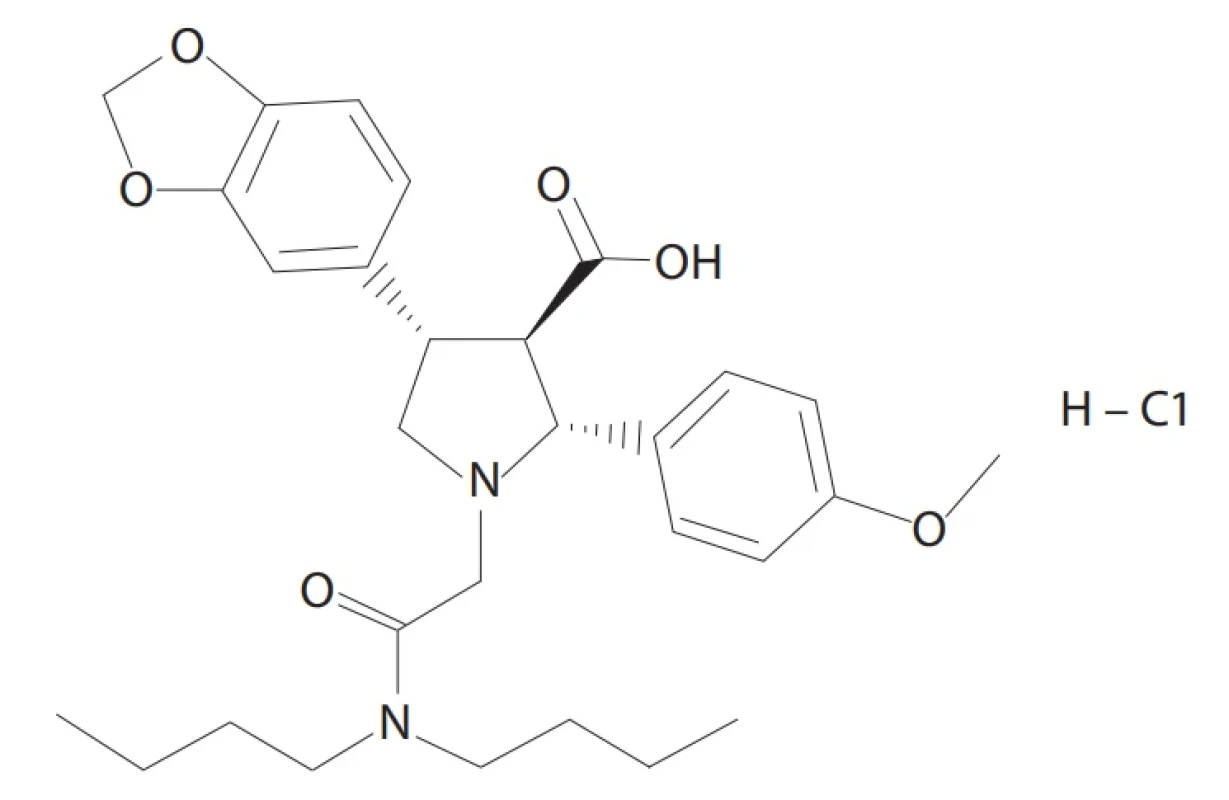 Chemická struktura atrasentanu (převzato z 6)