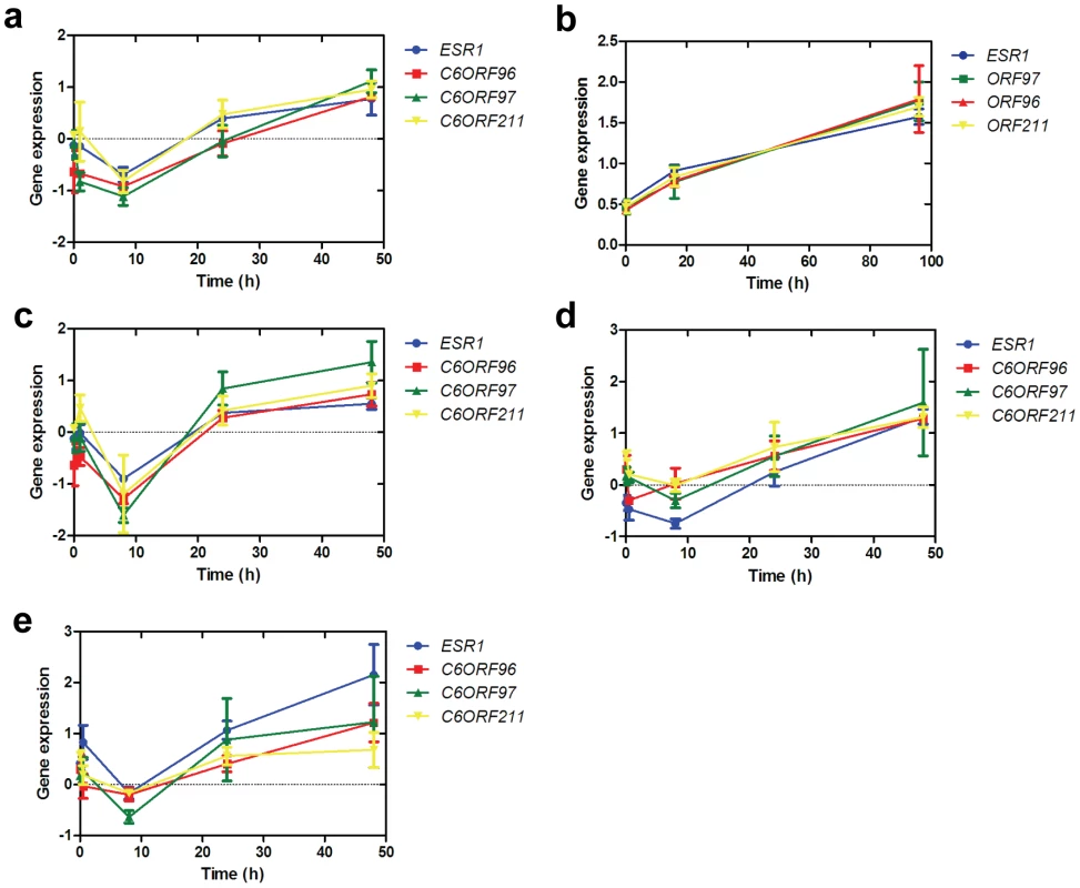 Correlation of C6orf expression <i>in vitro</i>.