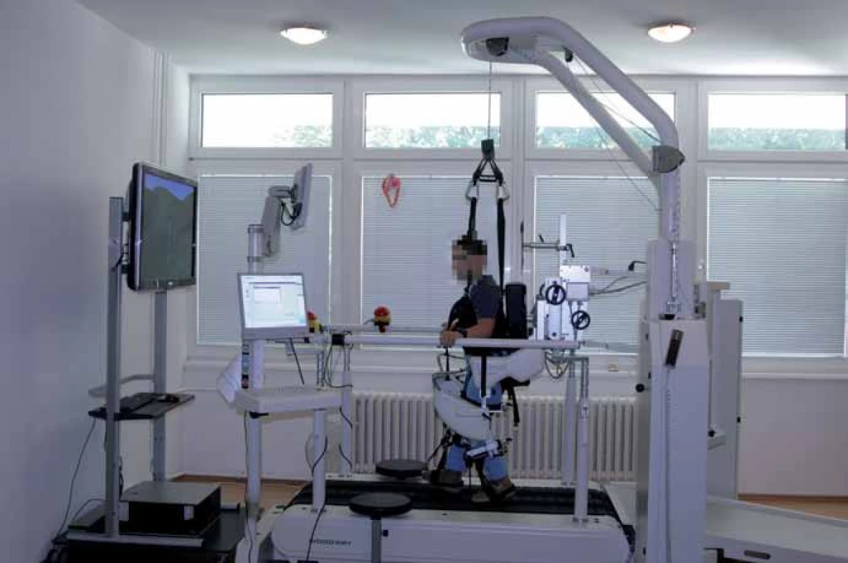 Roboticky asistovaný lokomočný tréning v zariadení Lokomat<sup>®</sup>.