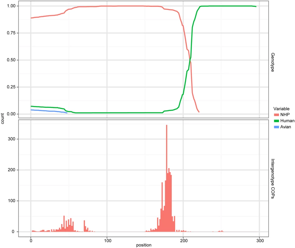 Evidence of recombination.