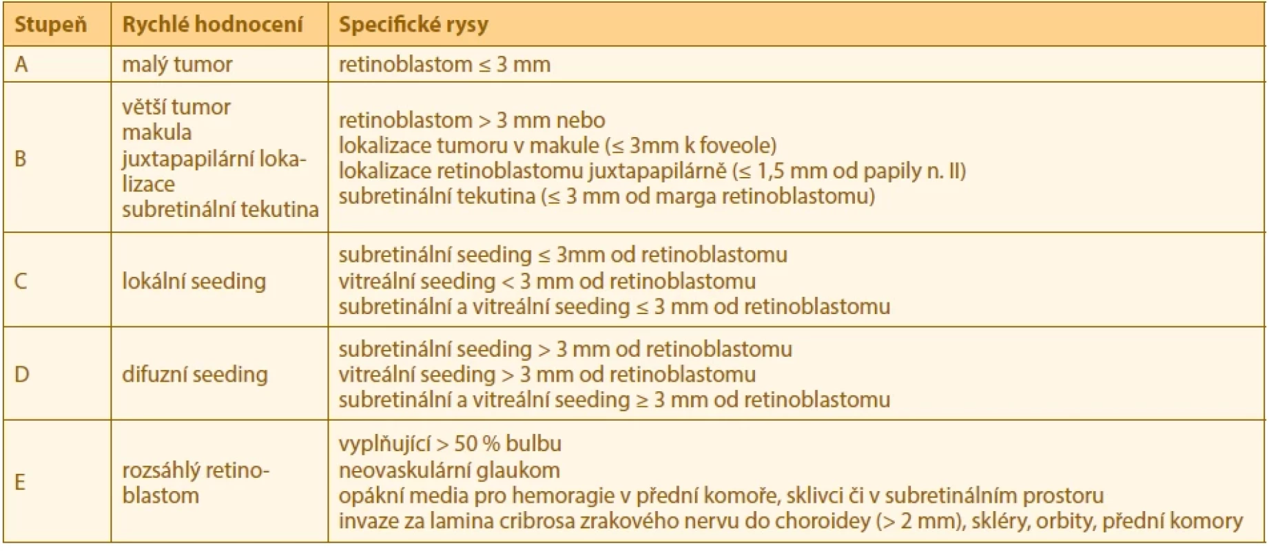 International Classification of Retinoblastoma (ICRB) [6]