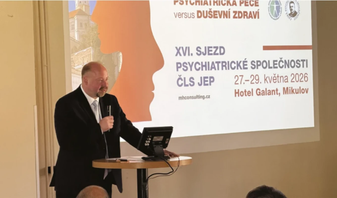 Ministr spravedlnosti JUDr. Jeroným Tejc během svého vystoupení, kde se věnoval klíčovým tématům reformy forenzní psychiatrie.