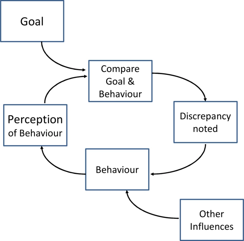 Example of the control theory model used for coding interventions in a review of audit and feedback studies by Gardner et al. <em class="ref">[16]</em>.