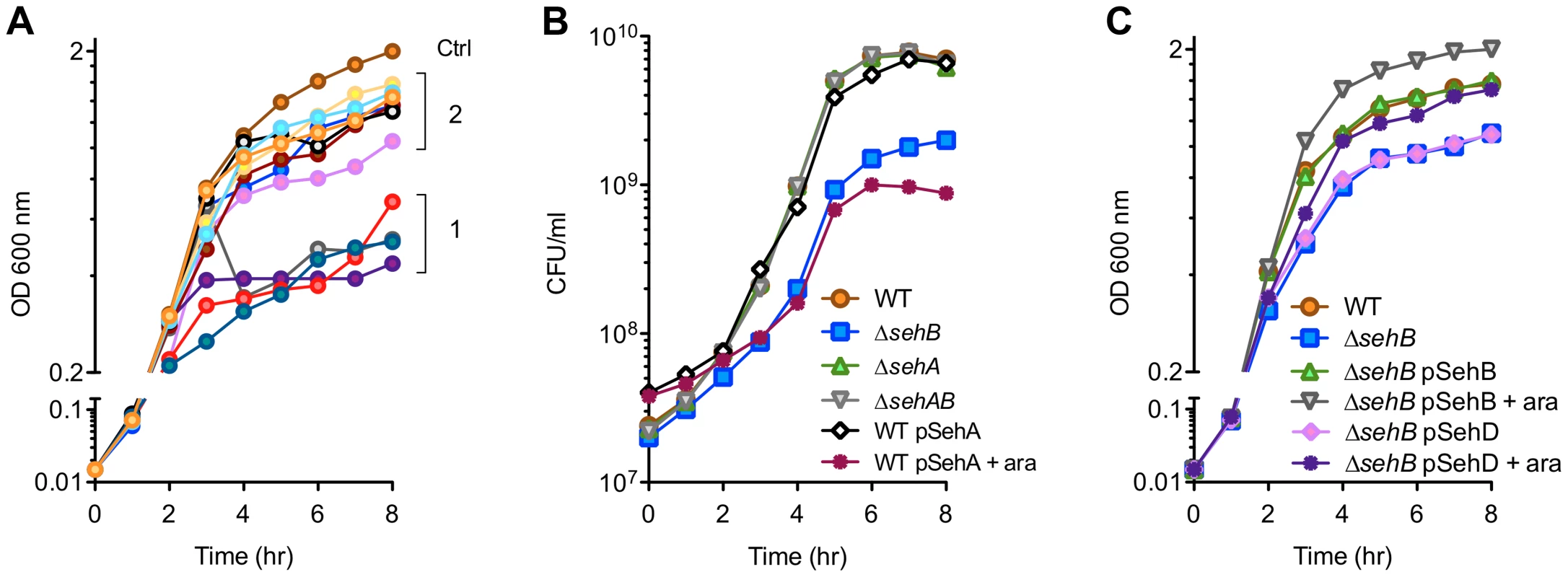 Effect of toxins and antitoxins on bacterial growth.
