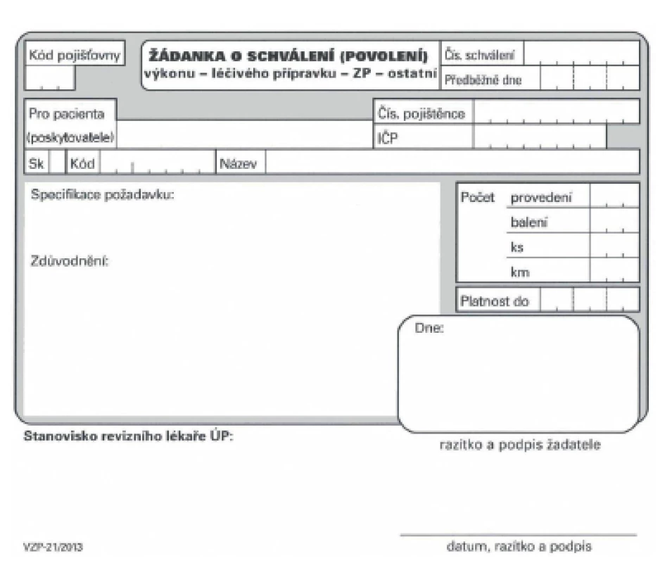 Žádanka o schválení/povolení