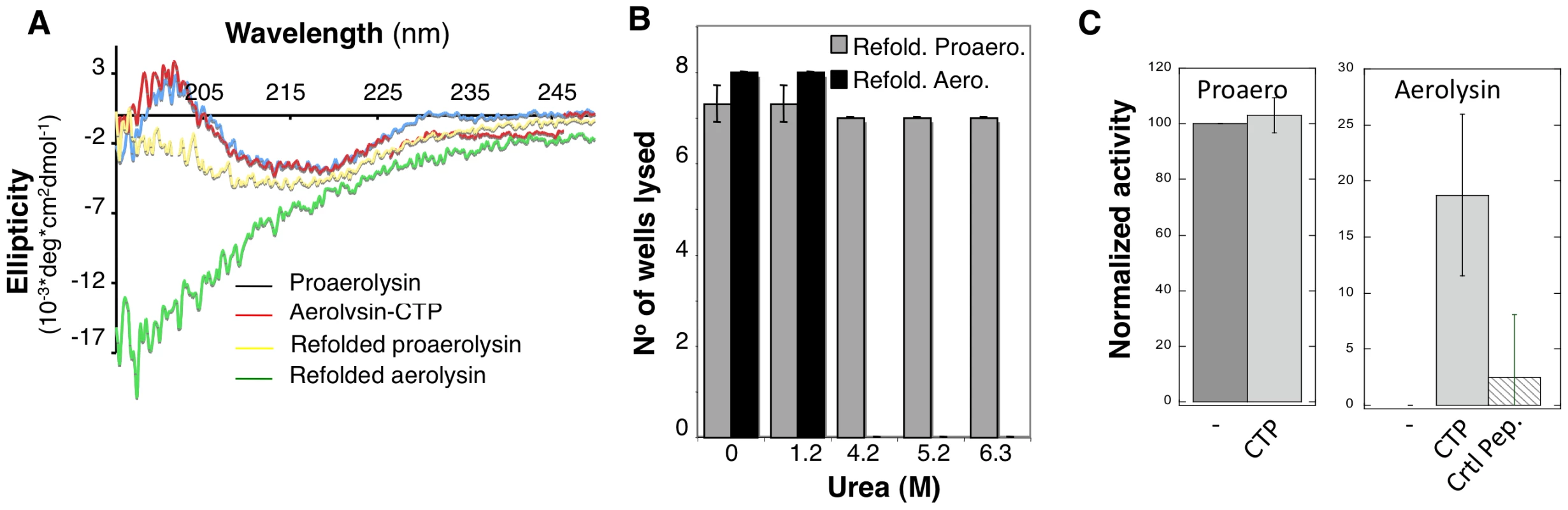 The CTP is required for refolding of aerolysin <i>in vitro</i>.
