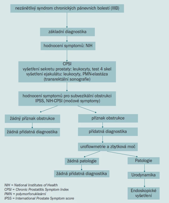 Diagnostika chronické prostatitis.