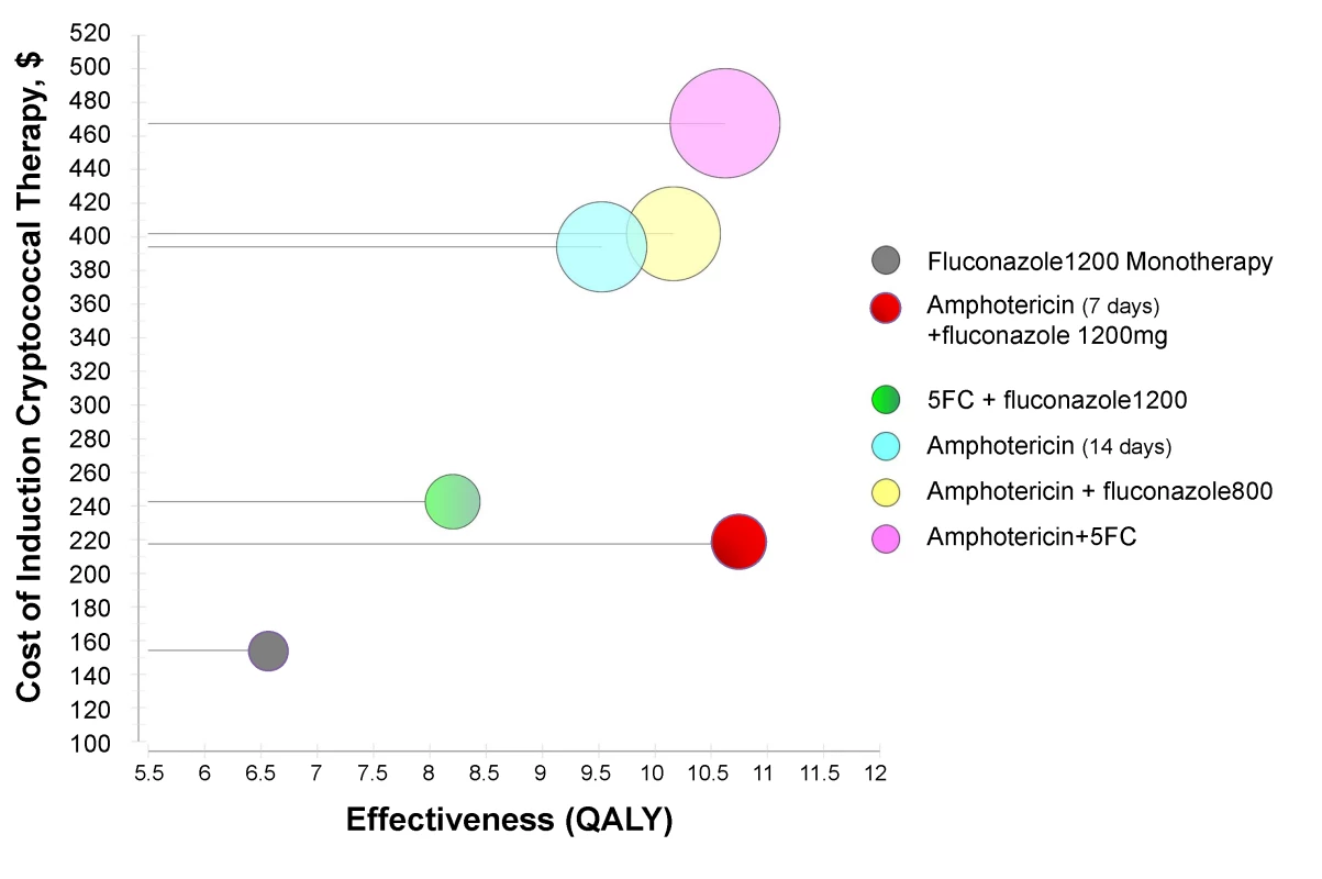 Cost effectiveness of cryptococcal induction therapies.