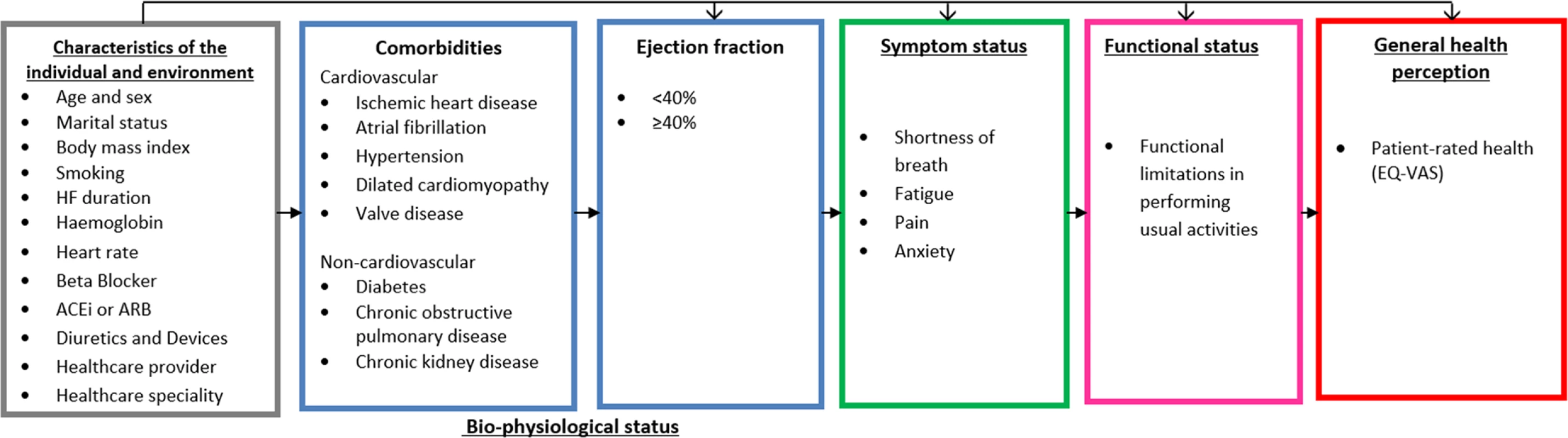Hypothetical HF health model.