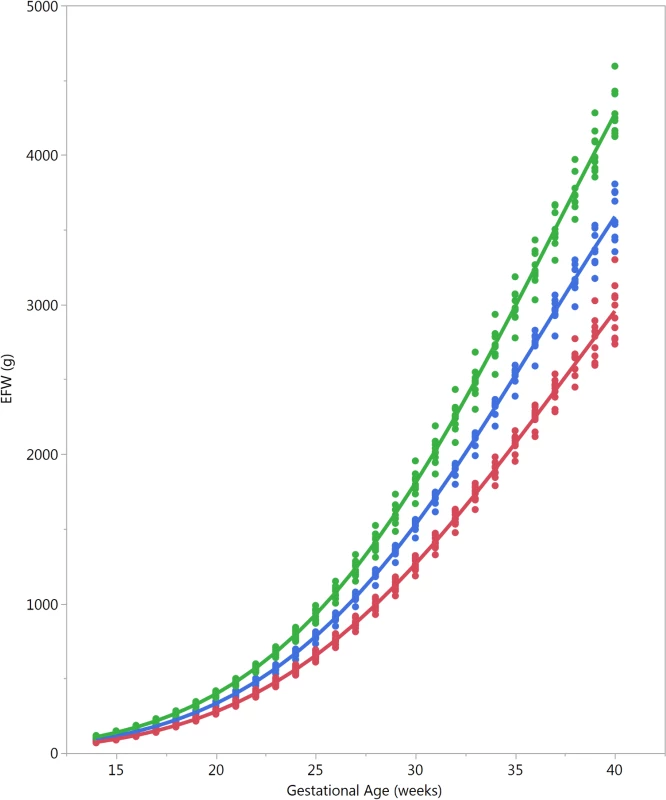 Country differences in estimated fetal weight.