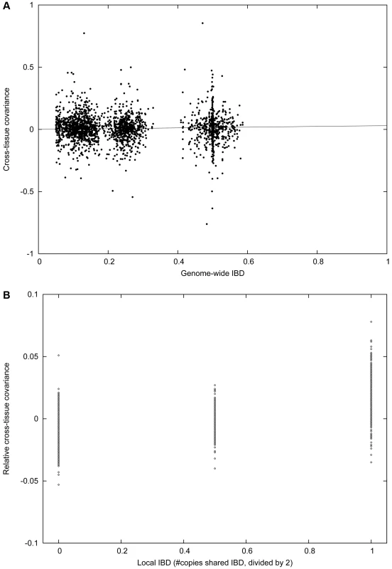 Cross-tissue heritability in the IFB and IFA cohorts.