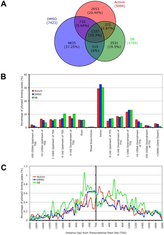 Phospho-Smad2 Binding to the Global ES Cell Genome Changes Dynamically in a Dose-Dependent Manner.