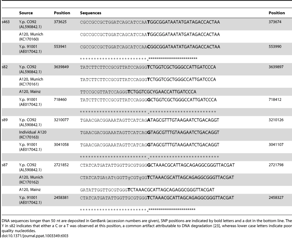 Partial (Munich) and total (Mainz) alignment of amplified consensus sequences regarding several SNPs.