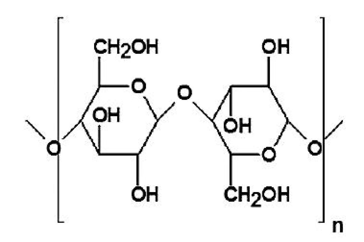 Strukturní vzorec celulosy <sup>12)</sup>