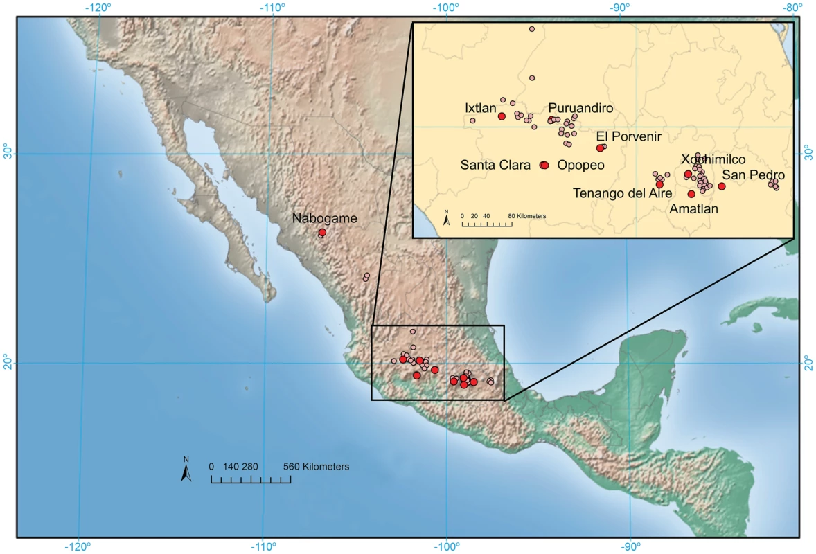 Map of collection sites.
