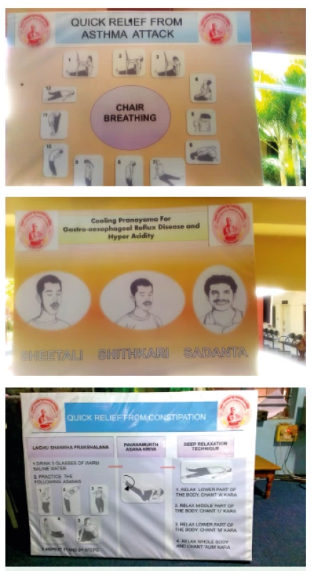 a) Jogová zostava pri záchvate astmy. b) Účinné pránajámy pri hyperacidite. c) Jogové cvičenia proti zápche.