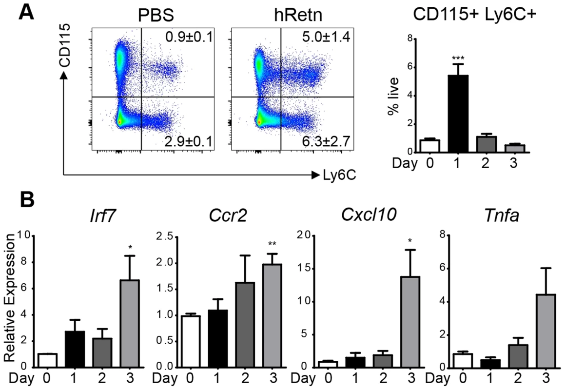 hResistin recruits inflammatory monocytes.