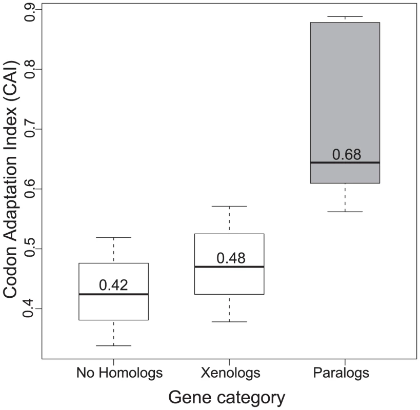 Gene expression differs according to gene origin.