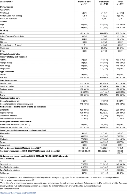 Baseline demographic and clinical characteristics.