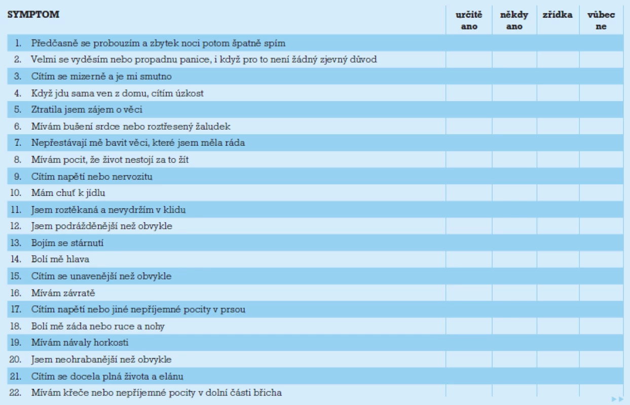 Women’s Health Questionnaire (WHQ).
