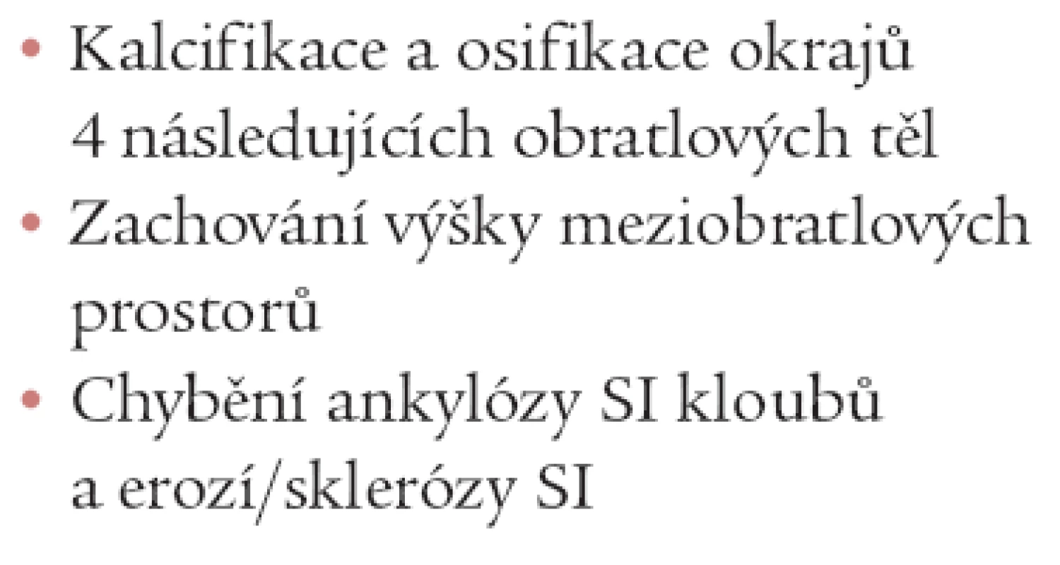 Resnickova diagnostická kritéria DISH.