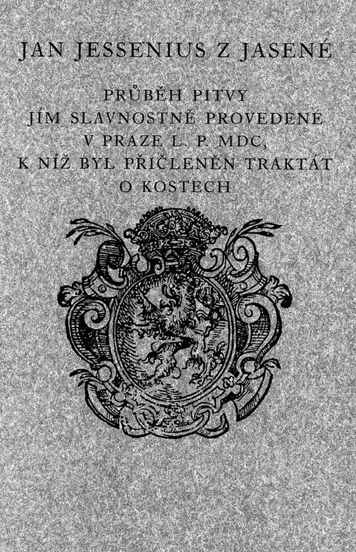 Obálka faksimile a českého překladu Jesseniovy knihy o pražské pitvě