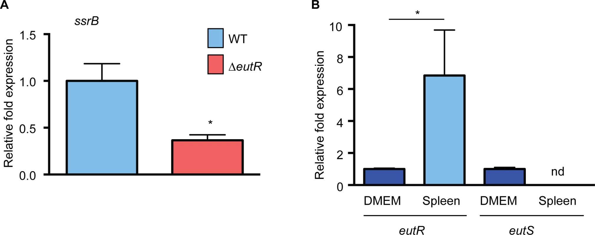 EutR-associated signaling <i>in vivo</i>.