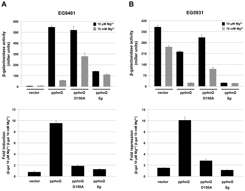 <i>Salmonella enterica</i> strains expressing <i>S. glossinidius</i> PhoQ do not respond to magnesium.
