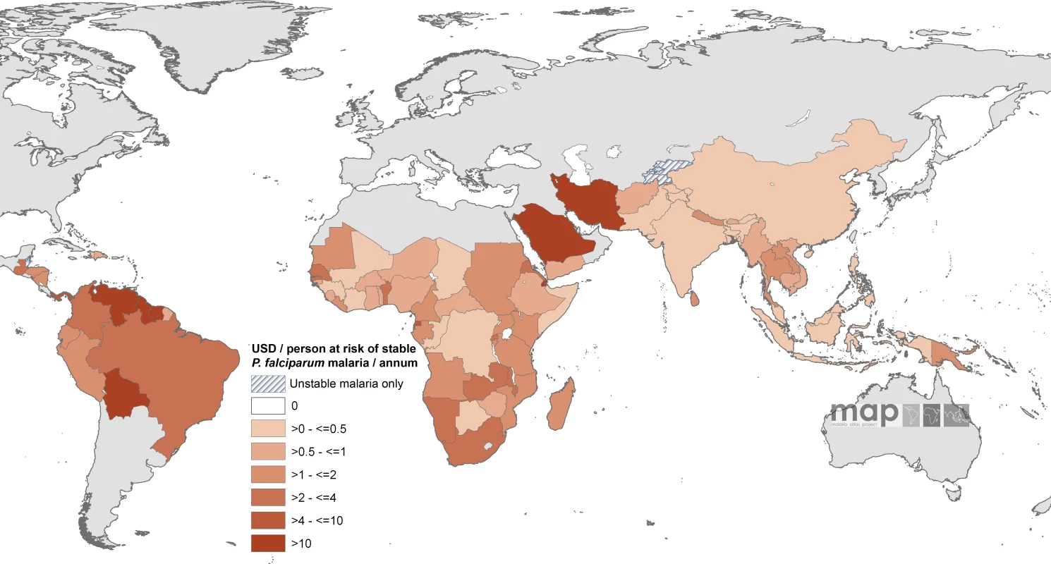 Mean Approved Combined GFATM and Non-GFATM Funding for 87 <i>Pf</i>MECs Expressed as US Dollars (USD) Per Capita at Stable P. falciparum Risk Per Annum