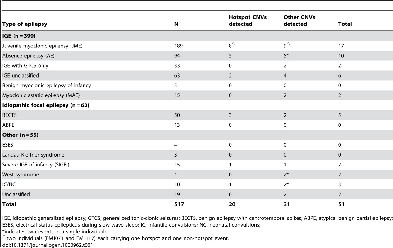 Phenotypes of probands evaluated by array CGH.