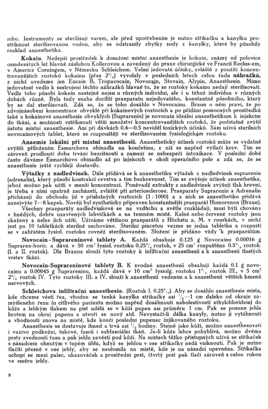 Stránka 8 z učebnice chirurgie z r. 1921