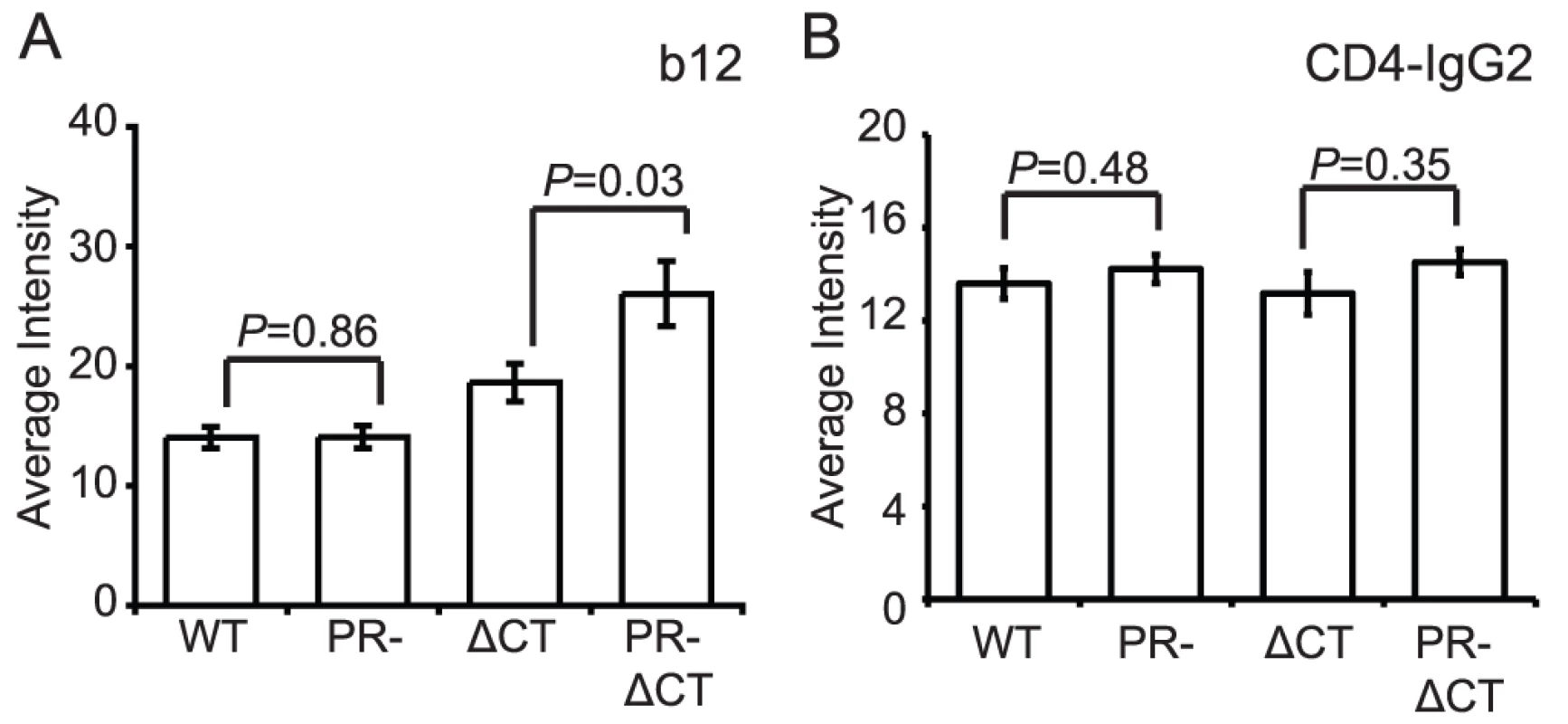 Binding of IgG1 b12 and CD4-IgG2 to HIV-1 particles.