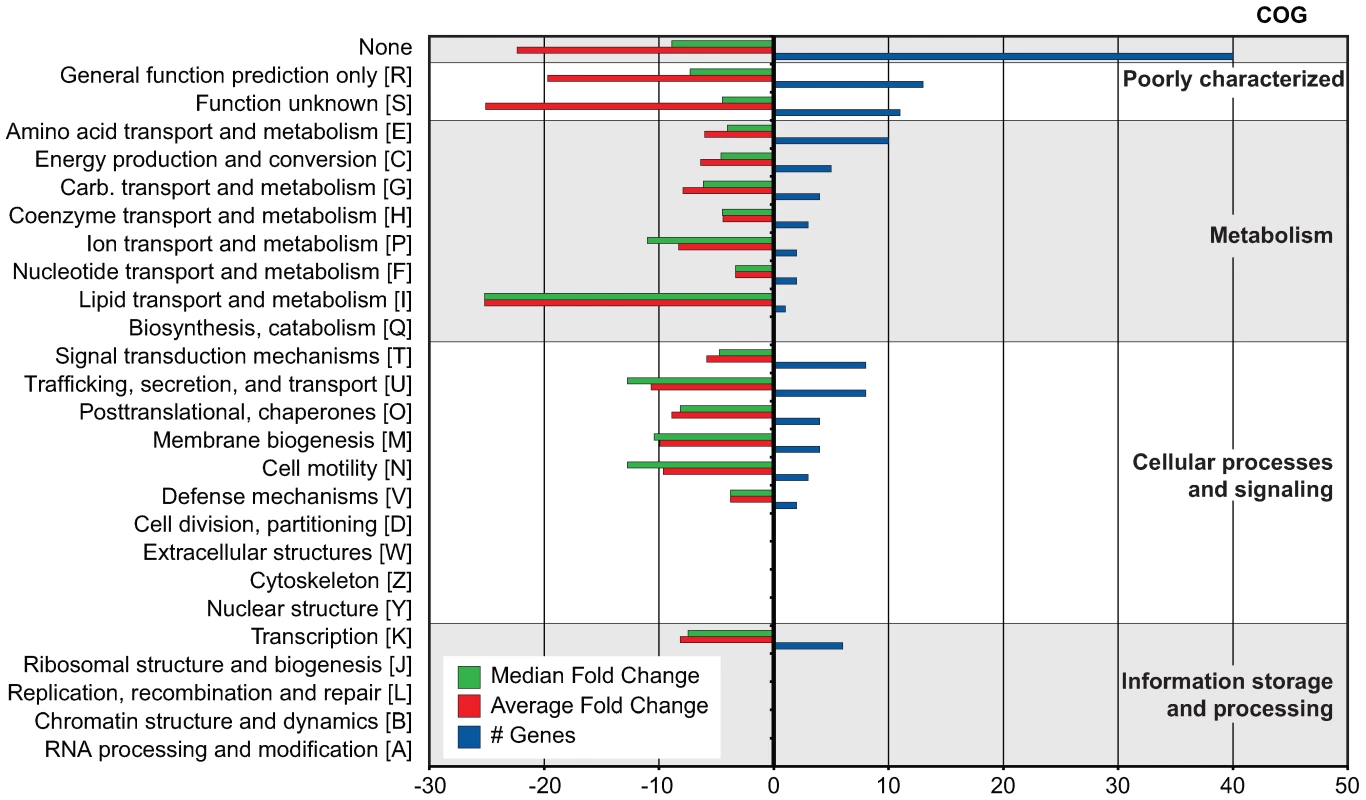 COG analysis of 133 genes co-regulated with SPI-2.