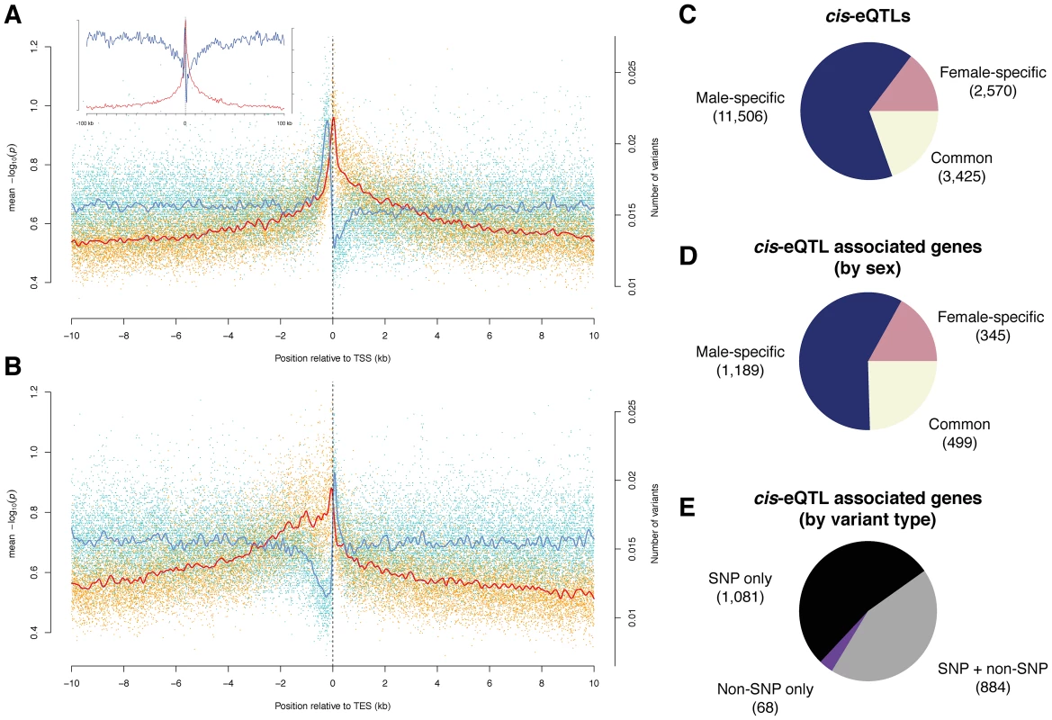 <i>Cis-</i>associations of variants with gene expression.