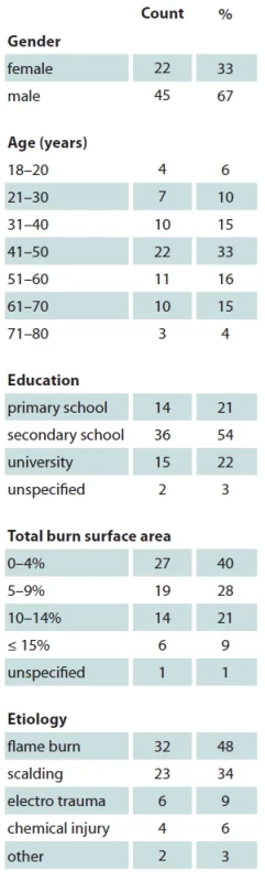 Participant demographic.