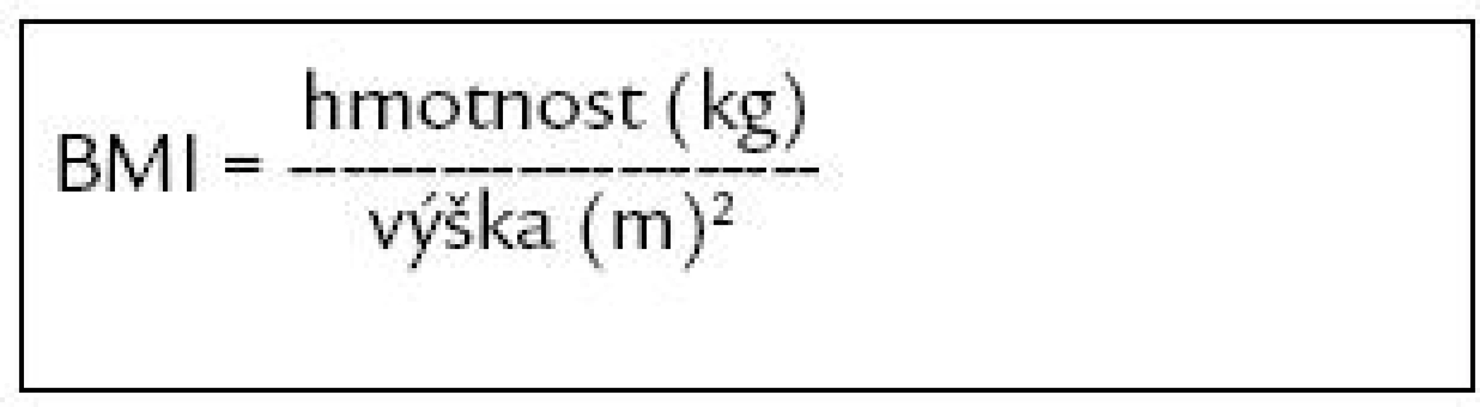 Výpočet body mass indexu.