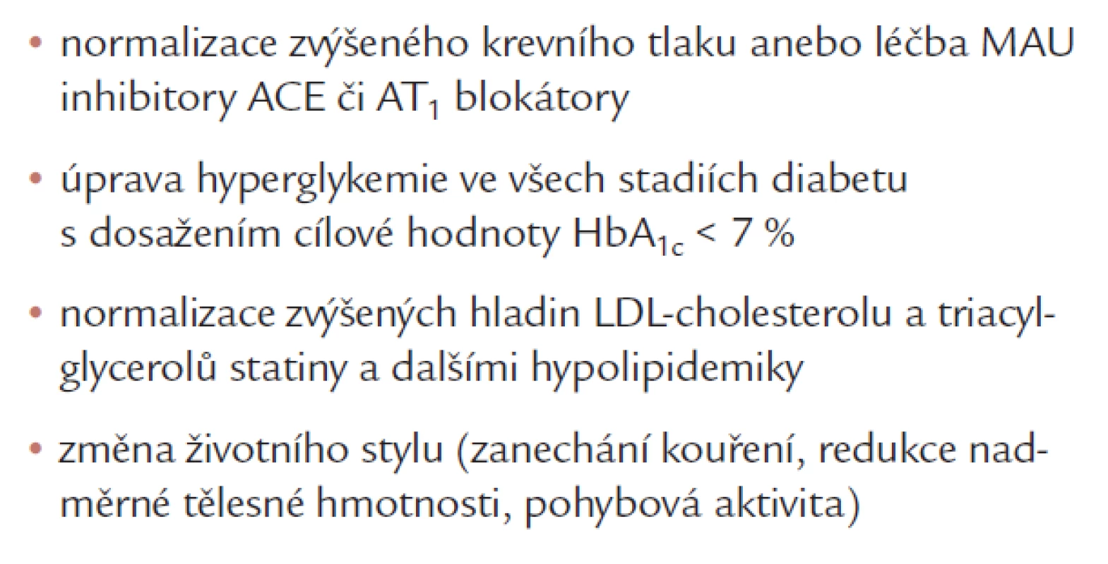 Zásady renoprotekce u diabetických pacientů [22].